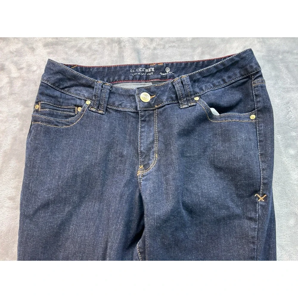 Lane Bryant Jean Slim Bootcut Y2K Genius Fit Stretch Women Plus Sz 14P Blue Dark